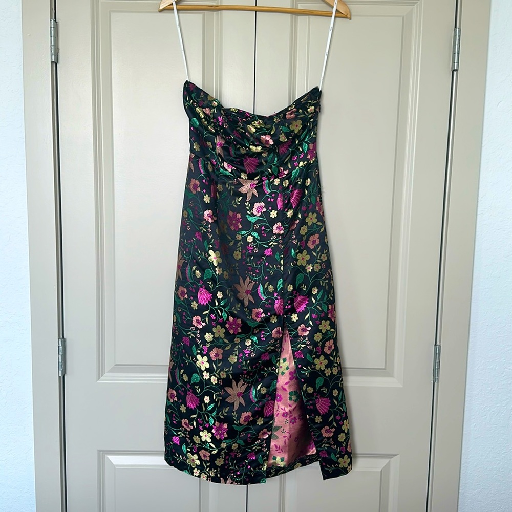 Lulu’s multicolored satin dress, US xs